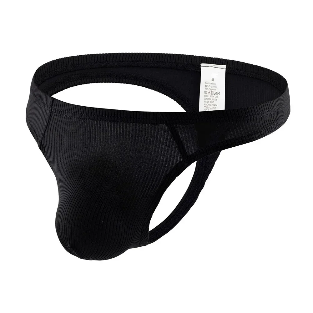 Slip da uomo sexy a vita bassa perizoma intimo solido U convesso perizoma custodia cava mutandine elastiche strette traspiranti T-back da uomo