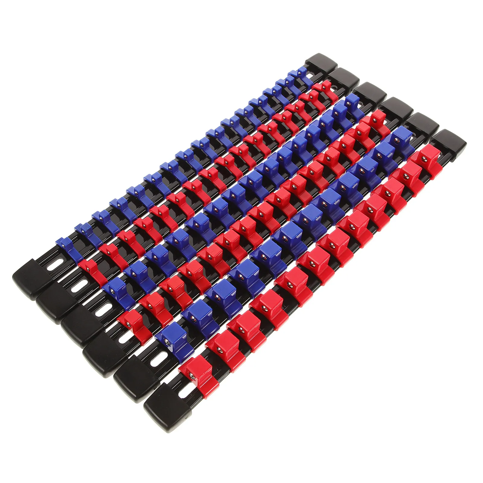 6pcs Magnetic Socket Holder 1/2 3/8 1/4 Inch Multi-Functional PP Durable Storage Rack Trays for Toolbox Socket Organizers Tool