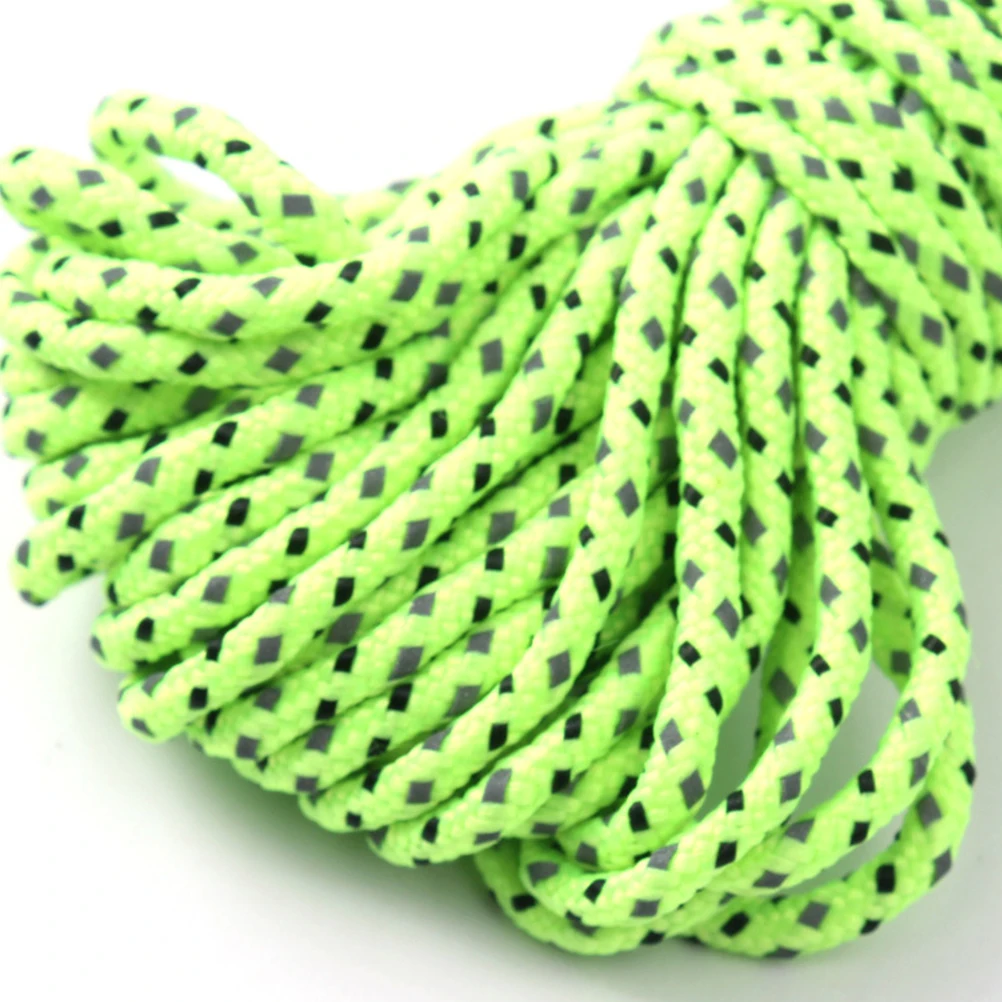 

50 M/4mm Camping Accessories Reflective Rope Tent Fix Wind Guy Lines Green Cord