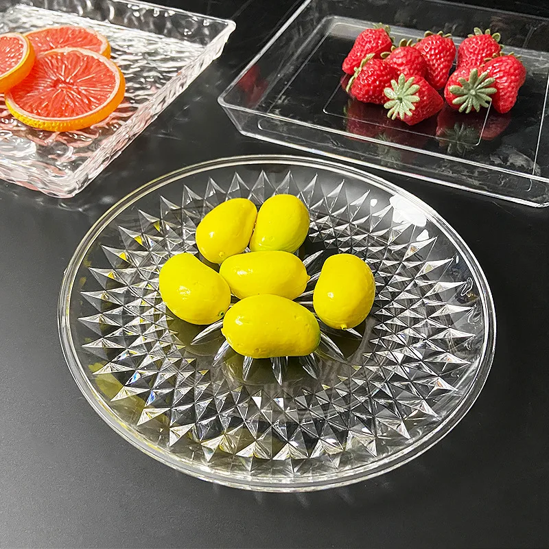 

КТВ отель ресторан тарелка ледяной узор фрукты акриловая закуска семена дыни пластиковая закуска из сухофруктов