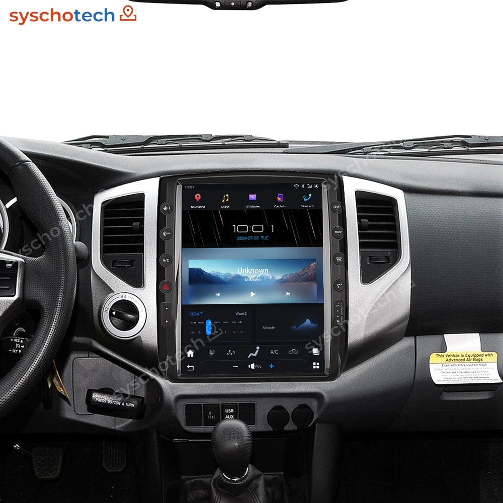 Syschotech T-Style Car Stereo Android 13.0 Head Unit Car DVD Player Car Radio For Toyota Tacoma 2005-2015 12.1 Inch