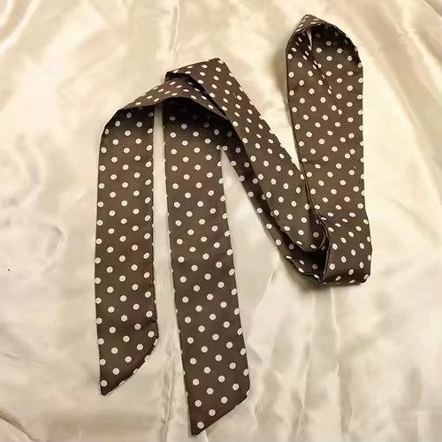 Women Narrow Long Scarf 150x4cm Polka Dot Tie Bag Ribbon Headband Choker Streamer Lady Accessories - Image 13