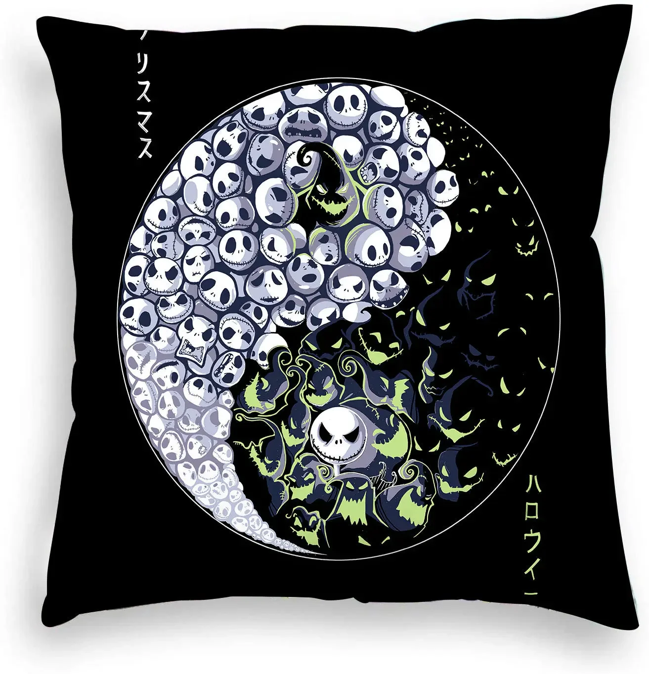 45x45 cm Anime The Nightmare Before Christmas Peach Skin Dakimakura Printing Pillow Case Cosplay Prop