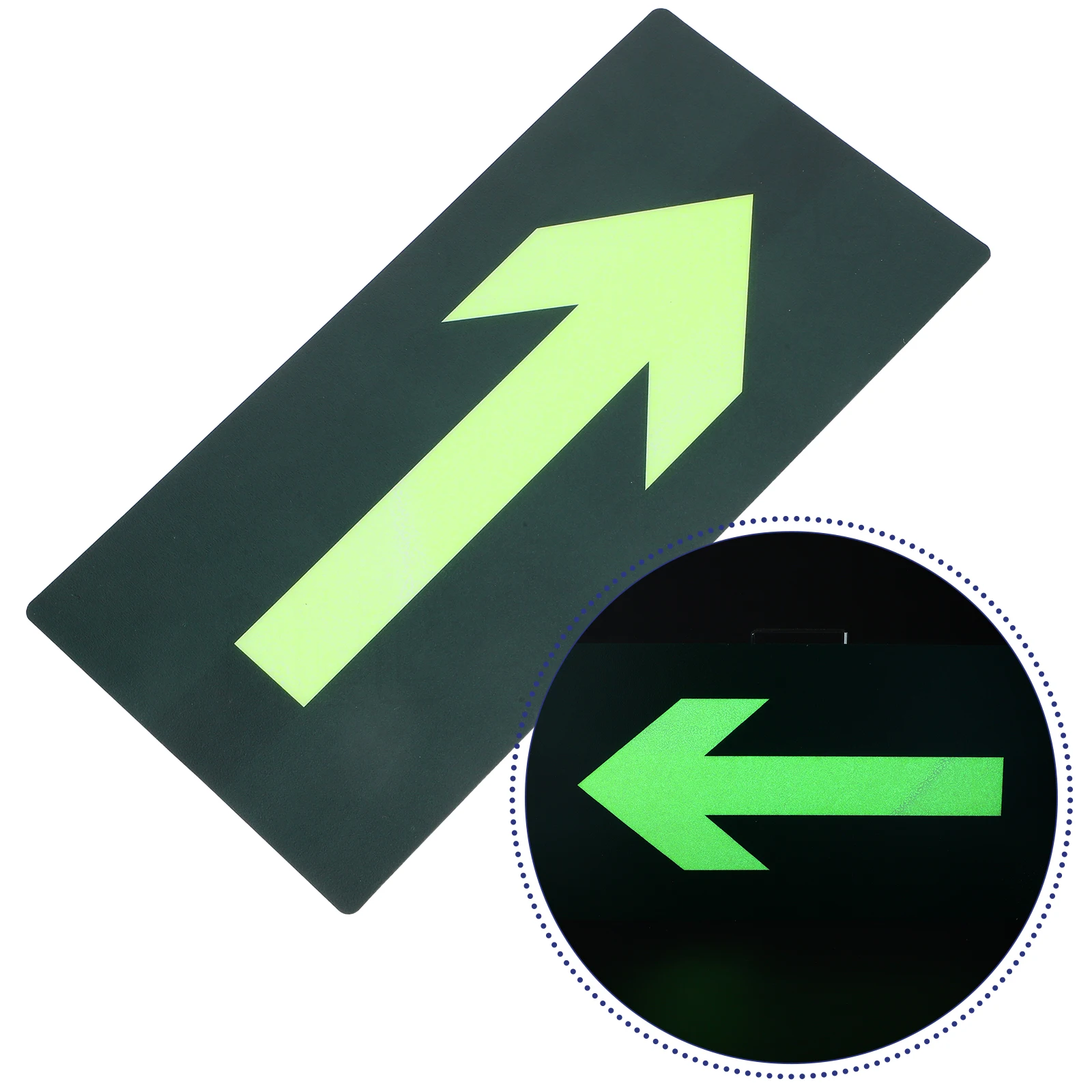 8 ชิ้นป้ายสติกเกอร์ Dark Evacuation สติกเกอร์ป้ายความปลอดภัยกันน้ํา PVC Fire Exit Assembly เครื่องหมายจราจร