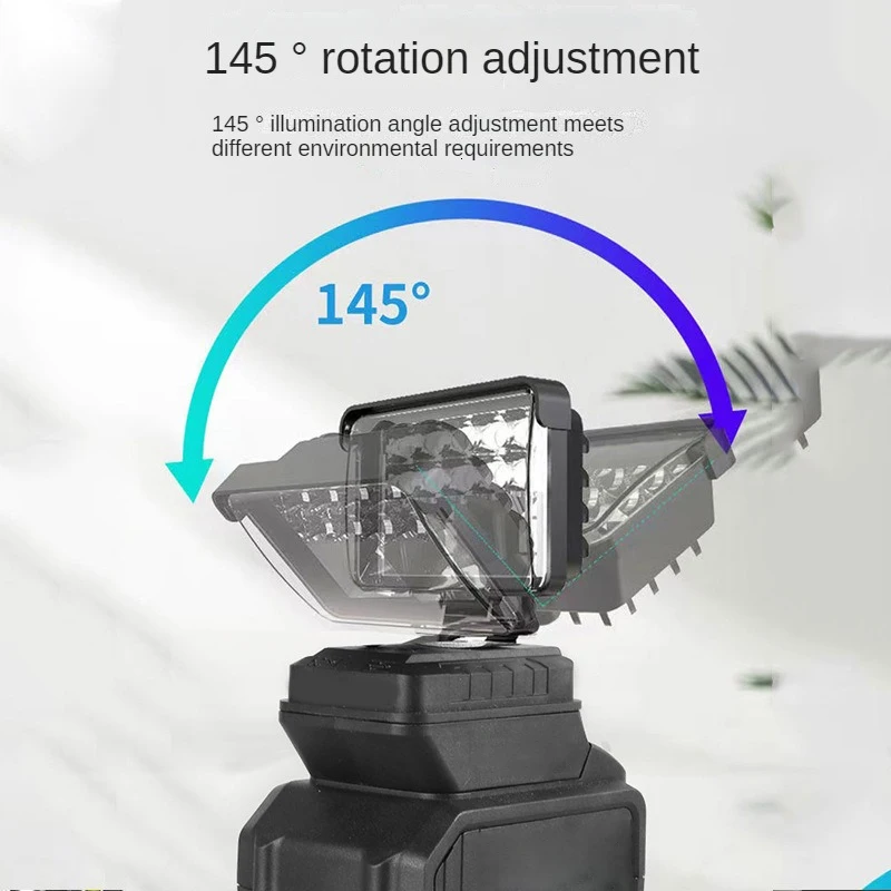 Portable Work Light 4X4 Spotlights Cordless Outdoor LED Work Fishing Handheld Emergency Tool Light Compatible Makita Battery