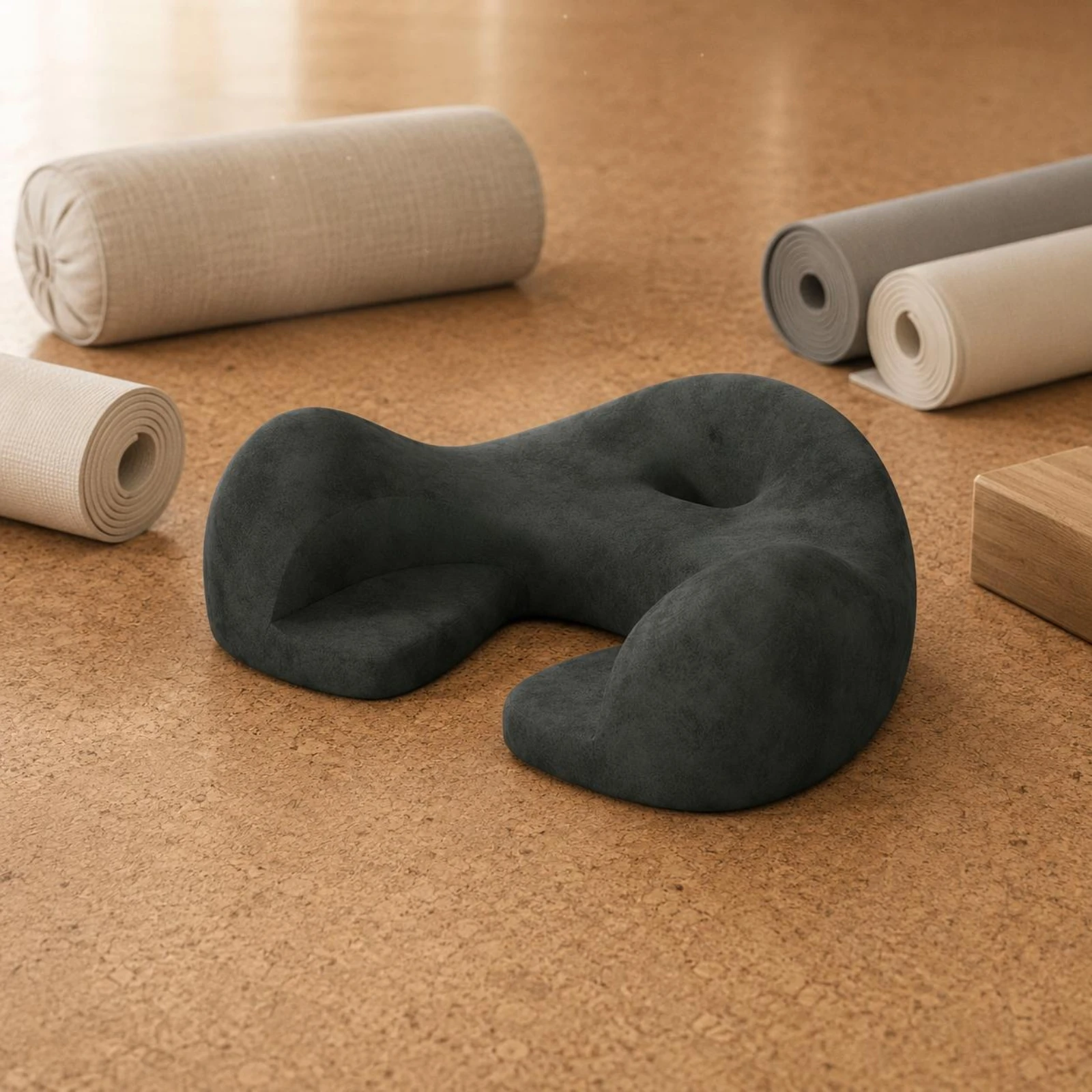 Meditation Seat Cushion Soft Contoured Seat Cushion Floor Pillow Ergonomic Home Accessory Pressure Relief