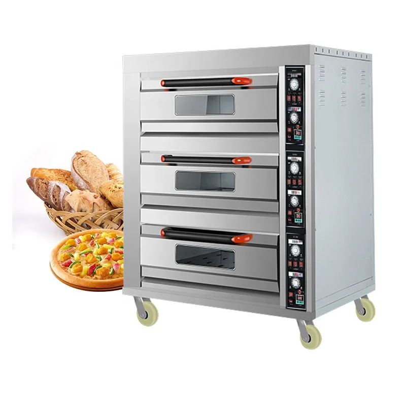 Electric Commercial Pizza Bread Cake Bakery Worn Make Bake Oven Machine  Backry Equipment Price For Sale