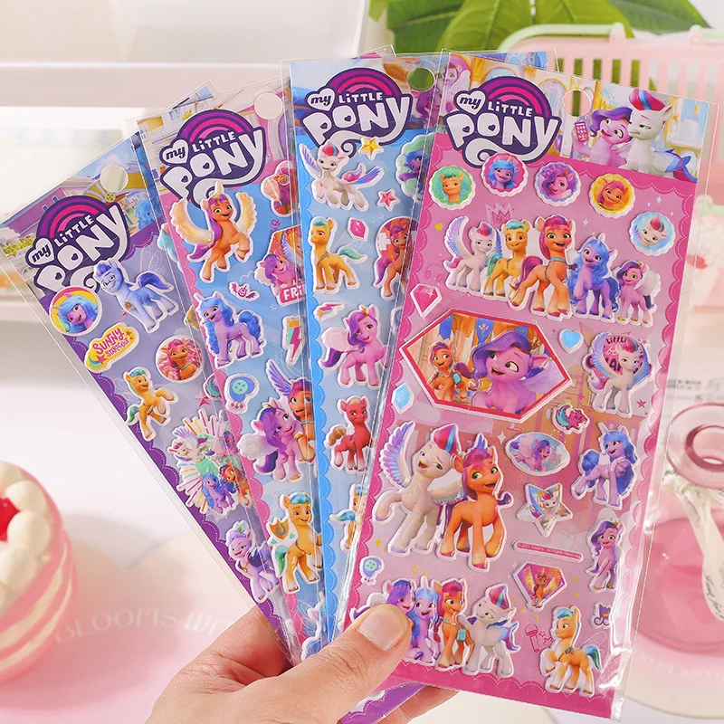 

Kawaii My Little Pony Stickers Pinkie Pie Fluttershy Rarity Cartoon Anime Handbooks Phone Cases Cups Waterproof Sticker Gift Toy