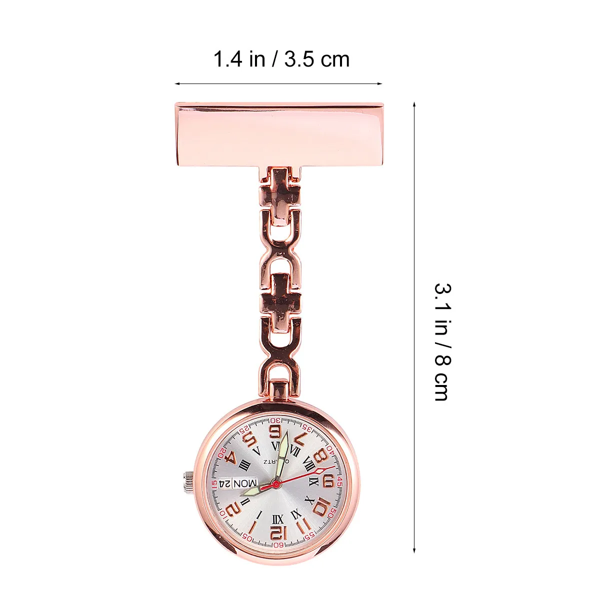 Nurses Pocket Watch Luminous Hanging Watch for Staff Easy to Fix on Pocket and Day Alloy Watches