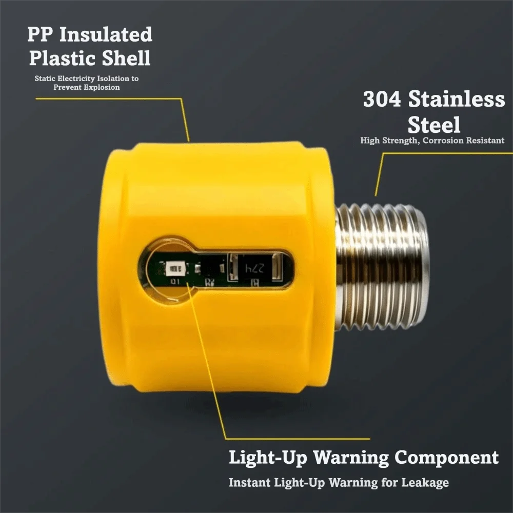 Stainless Steel Gas Connector Heavy-Duty Quick Connect Gas Joint Auto Shutoff Solid Brass Gas Insulated Connector Propane
