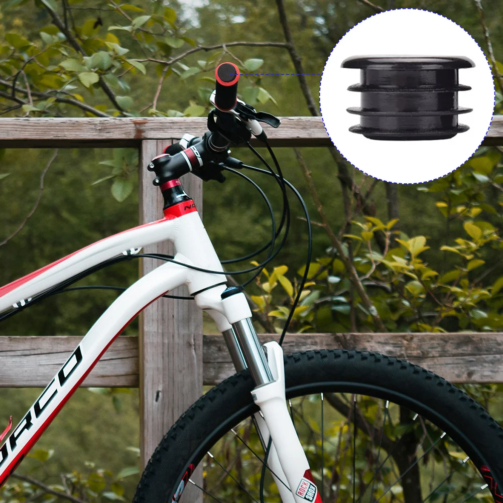 

20pcs Handlebar End Plugs Cycling Handlebar Grips Black Lightweight Resin Plastic Easy Install Protect Rod Fits Most