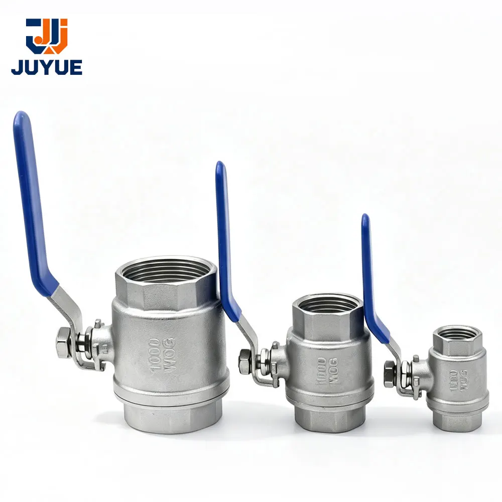 304 316L Stainless Steel 2-piece Ball Valve Full Port BSPT /NPT1/4'' 3/8'' 1/2'' 3/4'' 1'' 2'' Shut Off Valve Water Gas Oil