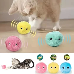 Cat Smart Interactive Toy Funny Plush Electric Catnip Squeak Ball Toys Kitten Touch Soundings Training Balls Cat Supplies