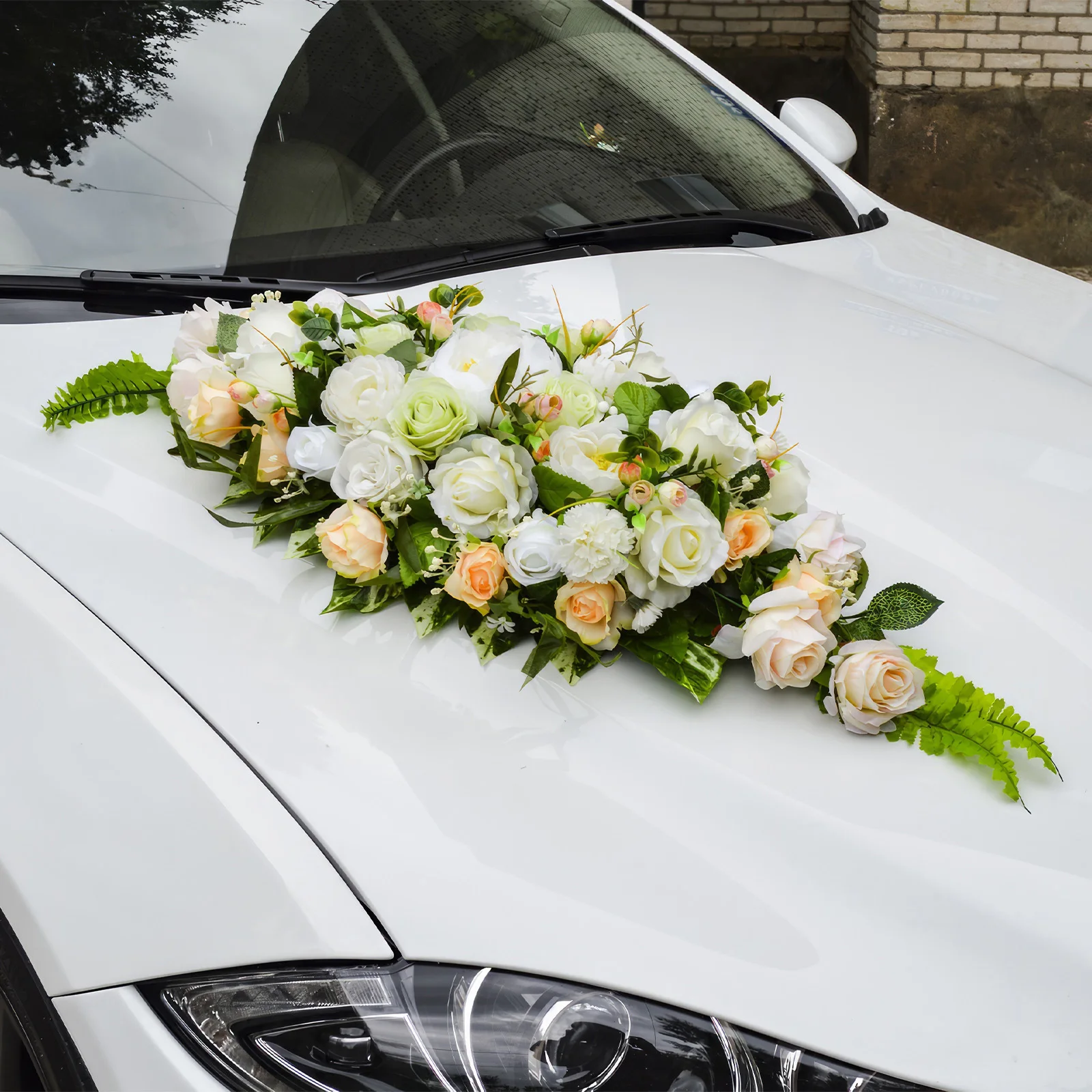 

Fresh Floral Sucker Base 5 Suckers Wedding Car Decor Perfect Floral Craft Full Bodied Holiday Atmosphere Wedding Decoration