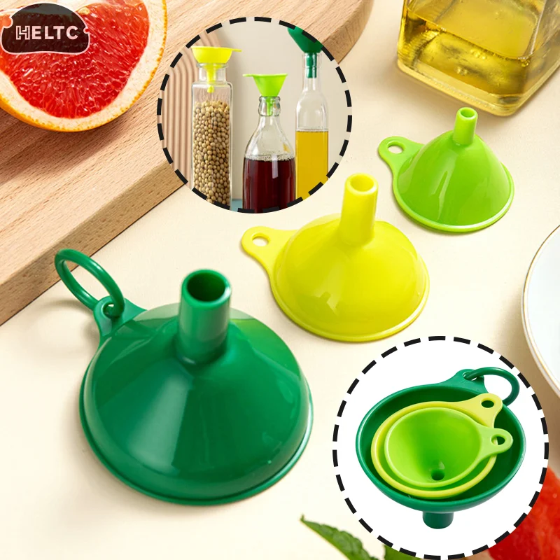 3-piece plastic Funnel Set Kitchen Plastic Large-caliber Small-large Oil And Wine Funnel Dispenser Tool