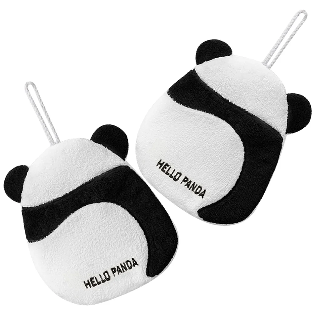 2pcs Coral Fleece Hand Towel Cute Cartoon Design Super Absorbent Fast Drying Bathroom Kitchen Towels Home Use Water Absorbing