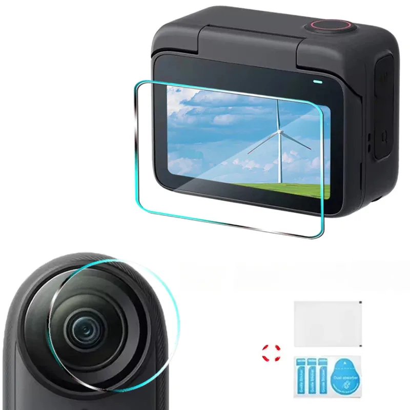 For Insta360 GO 3S Tempered Glass Screen Lens Protector Anti-scratch Shockproof Anti-bubble Ultra-Clear Action Camera Accessory