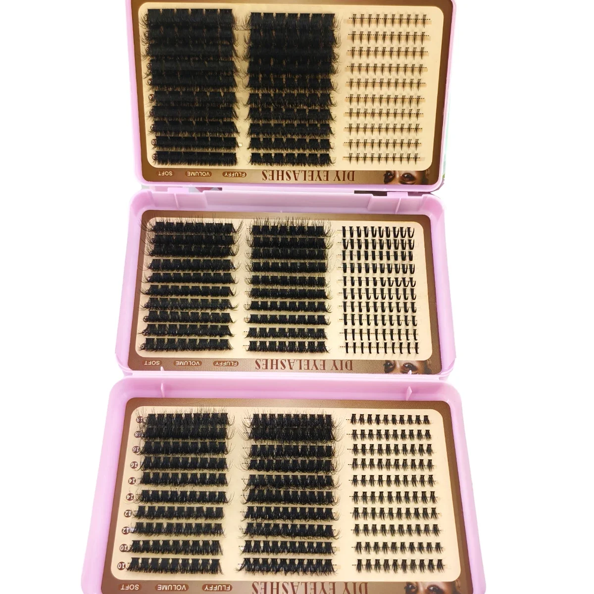 DIY Wimpernbuch Wimpernbüschel 90 Reihen 780 Fächer 10-18 mm Untere Spitze 10-200 Stück Manga-Set Wimpernverlängerungen Einzelwimpern Großhandel – Detail 5