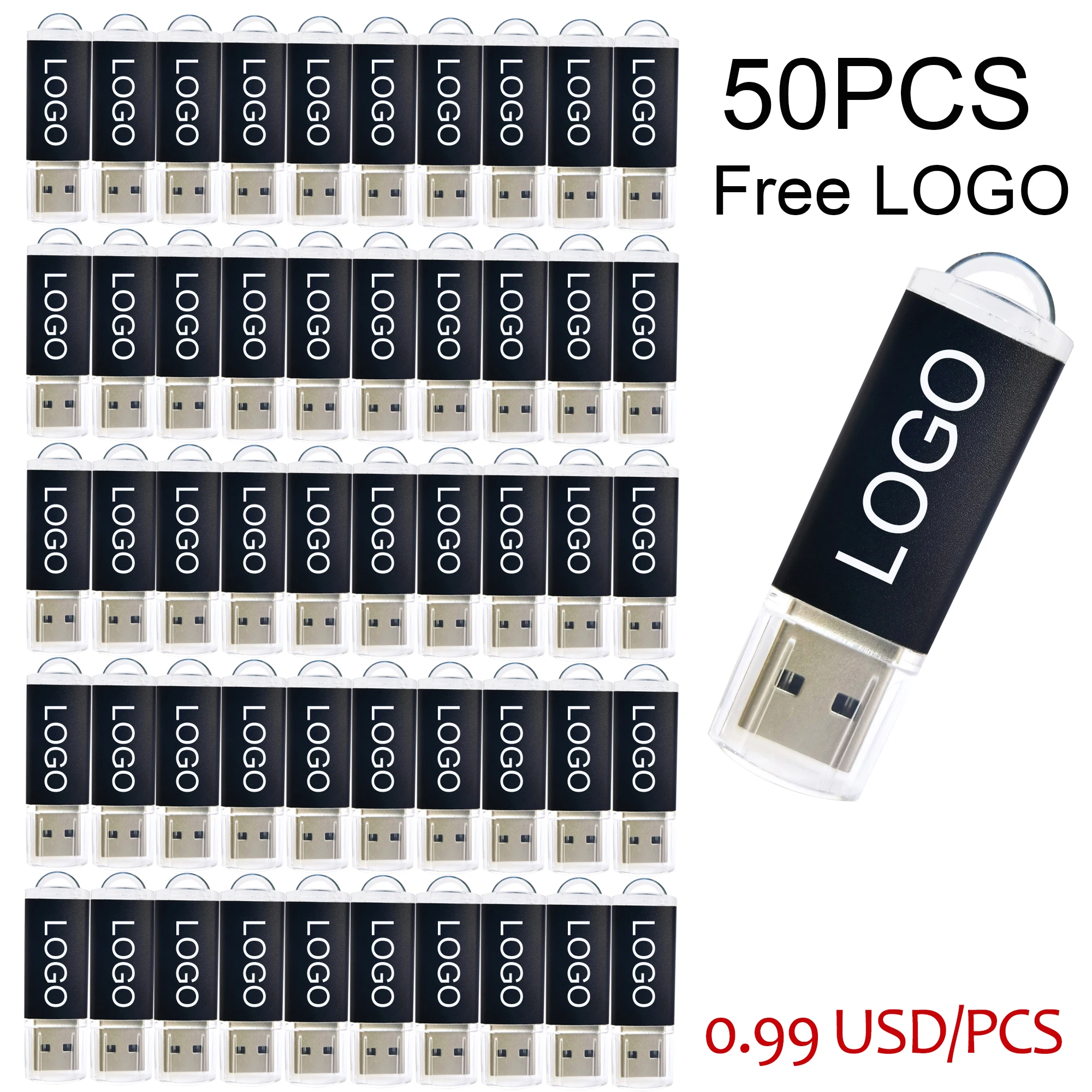 50PCS Free Logo Usb…