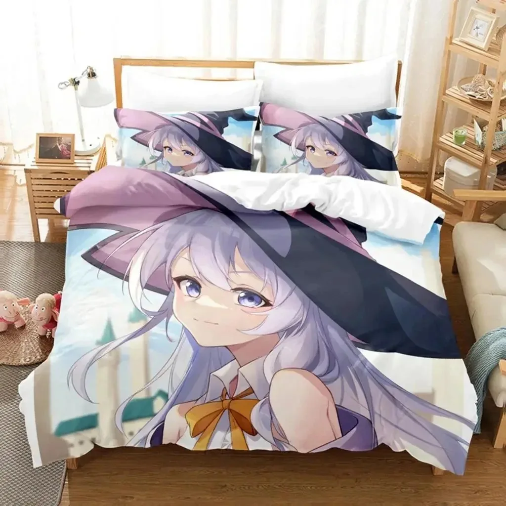 

Anime Wandering Witch Journey Of Elaina Bedding Set Boys Girls Twin Queen Size Duvet Cover Pillowcase Bed Kids Adult