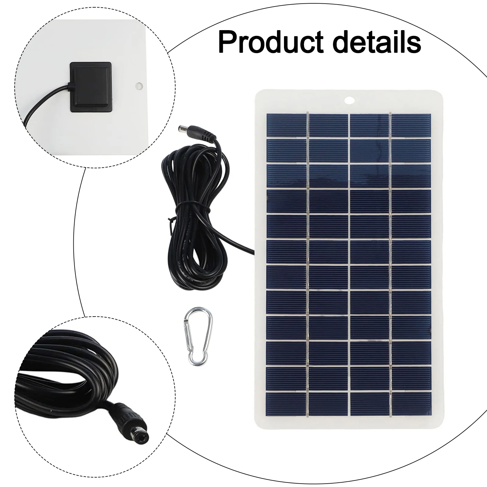 12V Solar Panel with DC For Charging Interface for 3 7V Batteries for Outdoor Lighting Solutions and Energy Needs