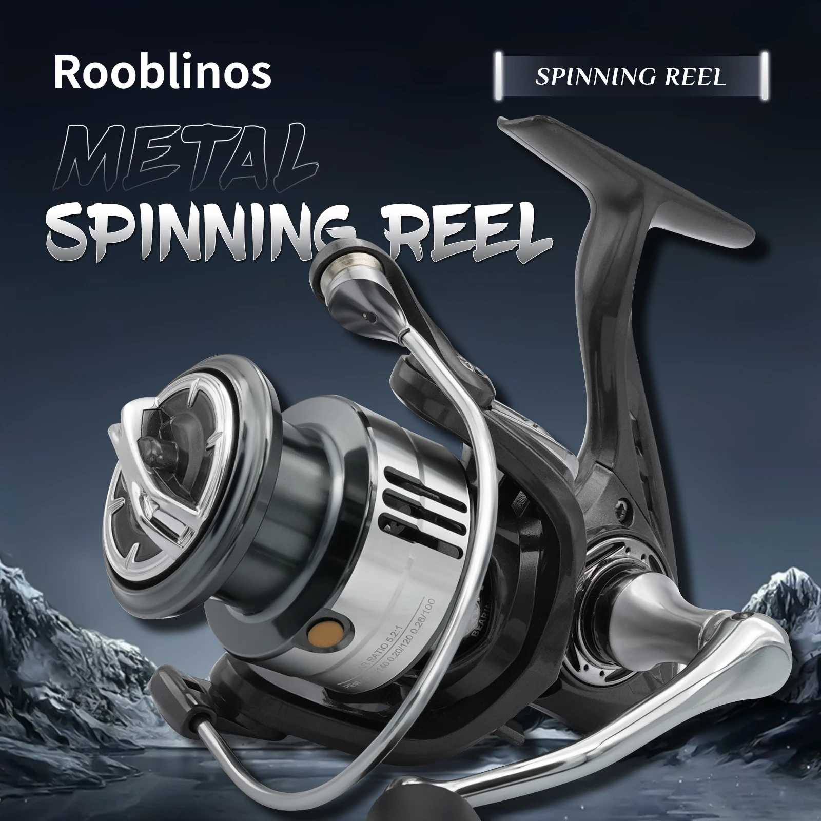 Rooblinos TV 1500 2500 Series 5 + 1BB 5.2:1 بكرة صيد دوارة خفيفة الوزن