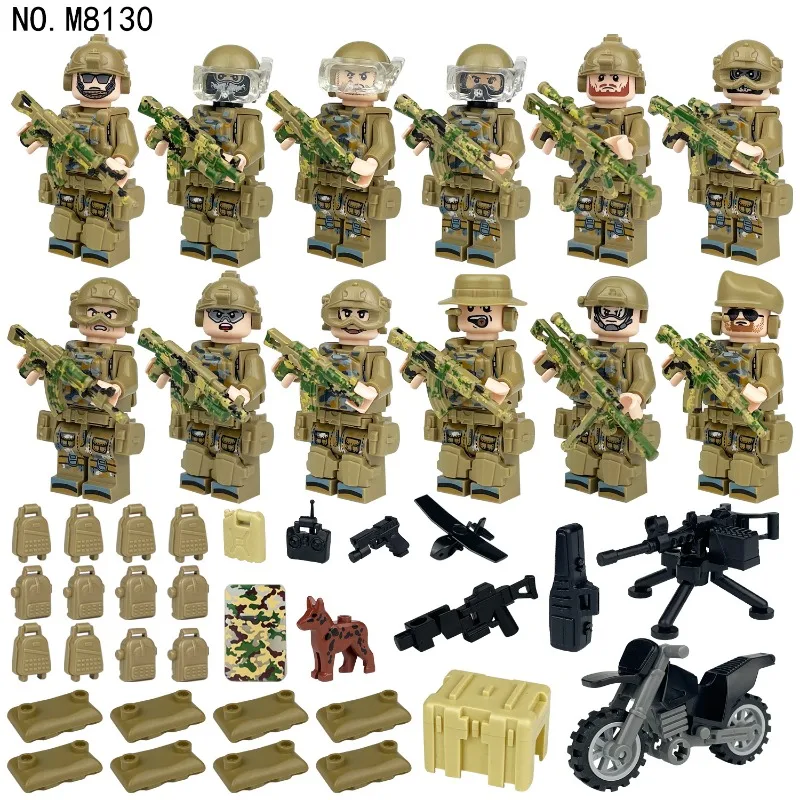 

Миниатюрный детский мотоцикл M8130 Sirius Commando, аксессуары для защиты, конструктор из мелких деталей, игрушка для трансграничной торговли