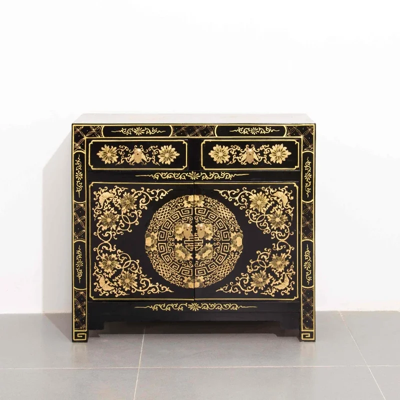 

Chinese solid wood environmentally friendly and durable shoe cabinet 5 shelves hand-painted living room