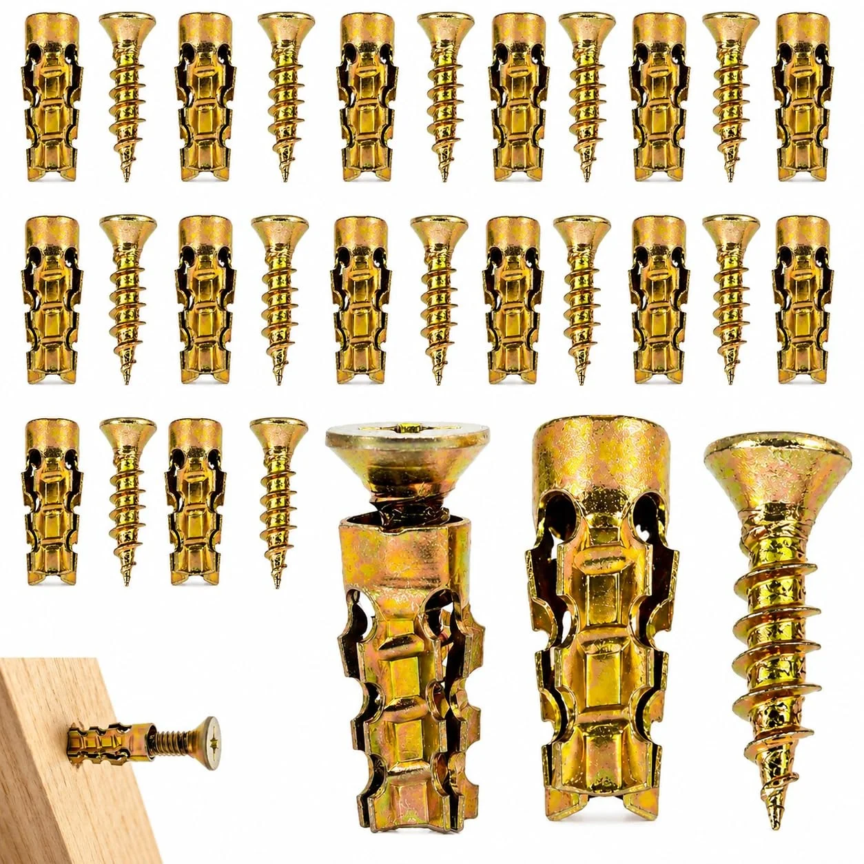 High quality Metal Serrated Expansion Tube Self Tapping Screws Pipe Drilling Plug for Concrete Wall Anchors Fasteners Bolt Kits