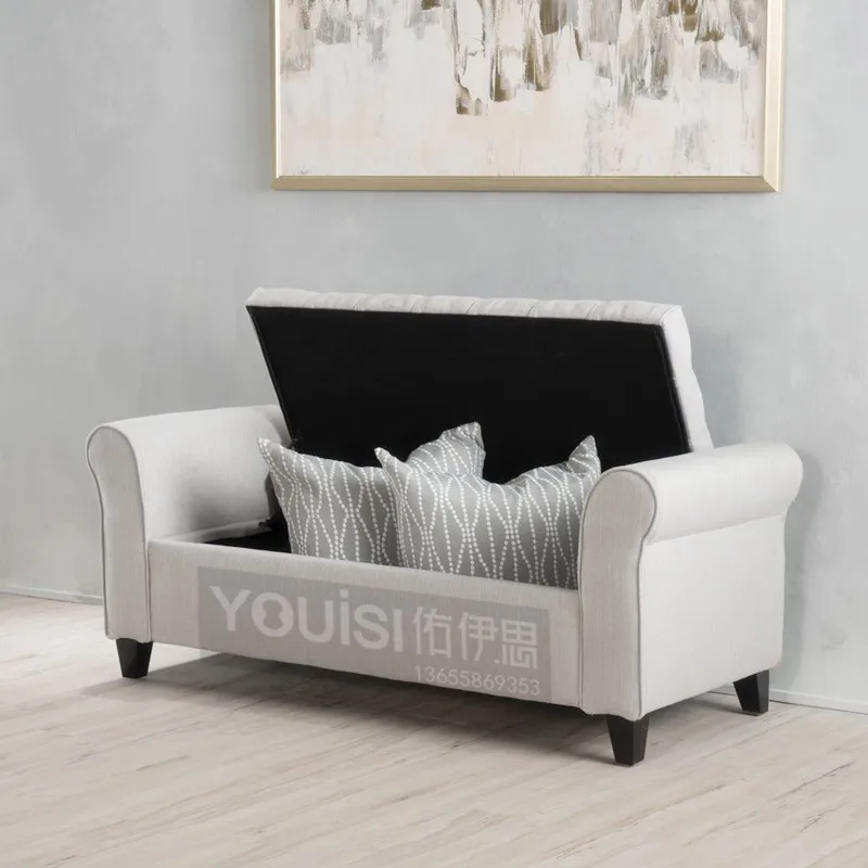 Storage bedside stool bedroom living room small sofa clothing store long strip shoe changing stool