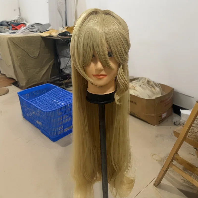 崩壊したスタードーム鉄道サンドバードコスウィッグシミュレーション頭皮マイクロカールロングヘアコスウィッグ