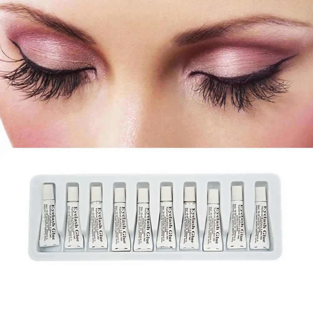 10pcs/box Eyelash Glue Clear Waterproof False Eyelash Adhesive Individual Glue For Lash Extension Cosmetic Tool Eye Lash Glue