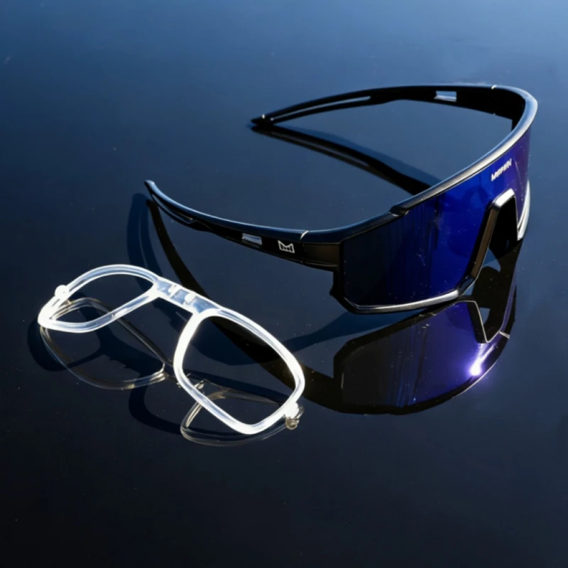 MWWlN Cycling Glasses, Universal Windproof Goggles, Hiking and Outdoor Sports for Men and Women, Including Eyeglass Clips