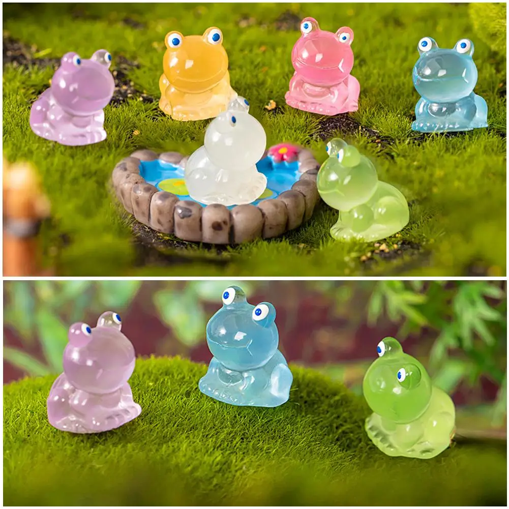 

140pcs Resin Mini Duck Mushroom Glowing In The Dark Tiny Figurines Miniature For Fairy Garden Bonsai Craft Decor Y0s4