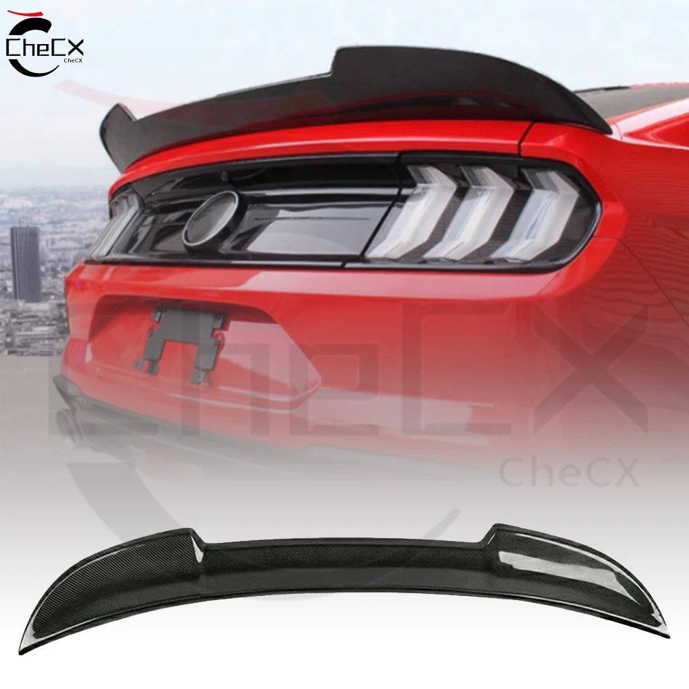 

Suitable For 2015-2021 Ford Mustang GT V8 V6 Coupe Carbon Fiber Rear Spoiler MMD Style Luggage Compartment Lid Spoiler Wing