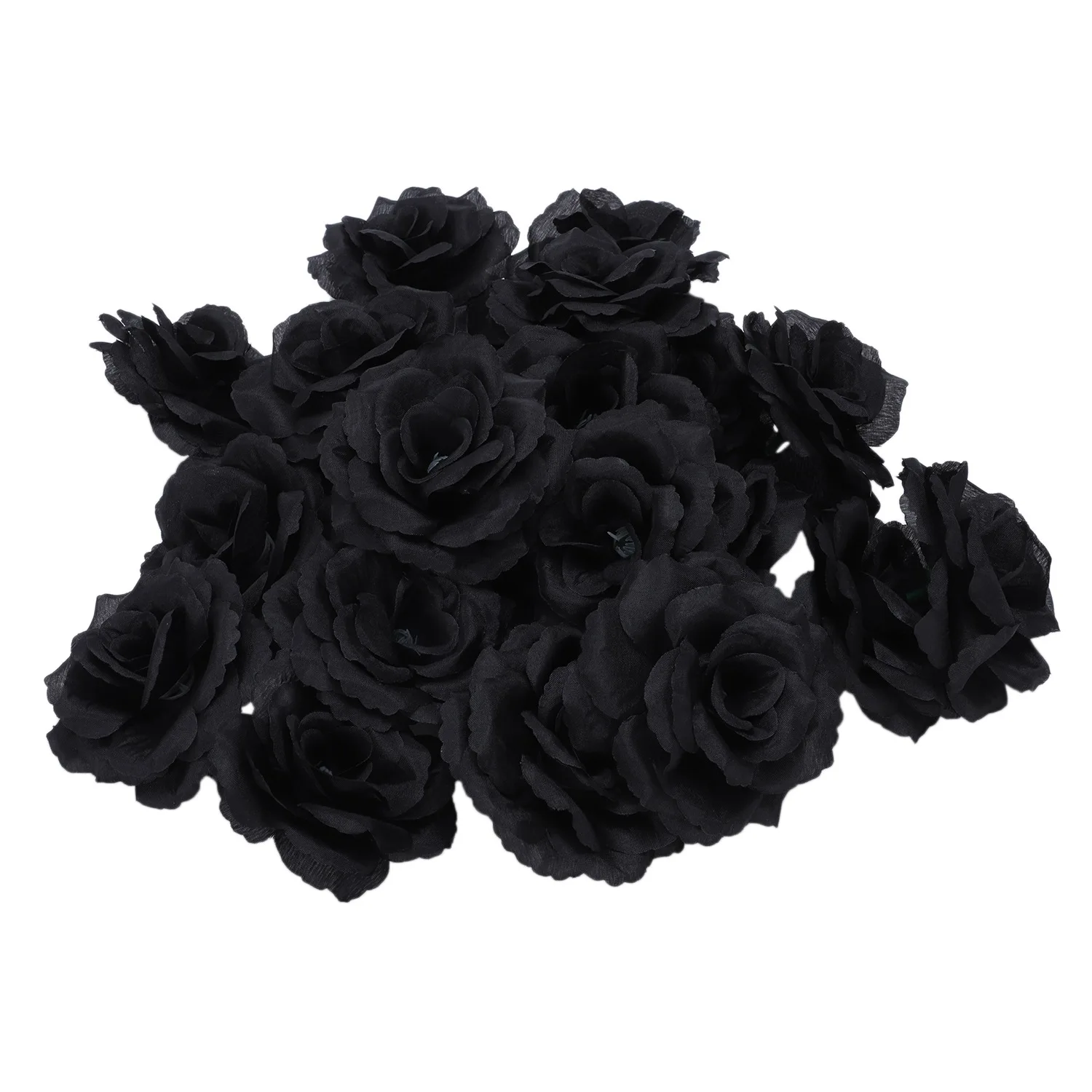 

20 Pcs Black Rose Artificial Silk Flower Wedding House Office Garden Decor DIY