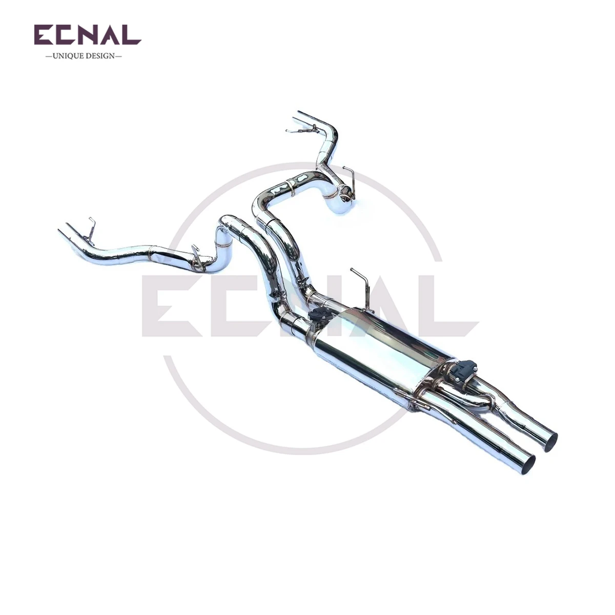 Ecnal Exhaust Catback Pipe with Valve Muffler High Performance SUS304 Sport Exhaust System for Ford Raptor F150 3.5T