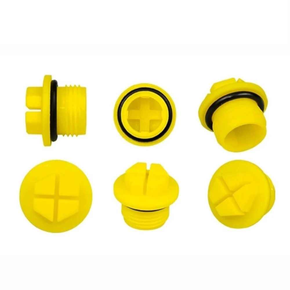 ZG Cross Plastic Thread Plug Screw Sealing Cap With Sealing Ring M6 M8 M10 M12 M14M 16 M18 Seal Tubing Thread Impervious O-ring