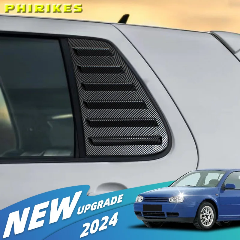 Für VW Golf 4 MK4 1997–2006 Hinten Seite Blind Fenster Hinten Dreieck Fenster Spoiler Lamellenverschluss Abdeckung Zubehör