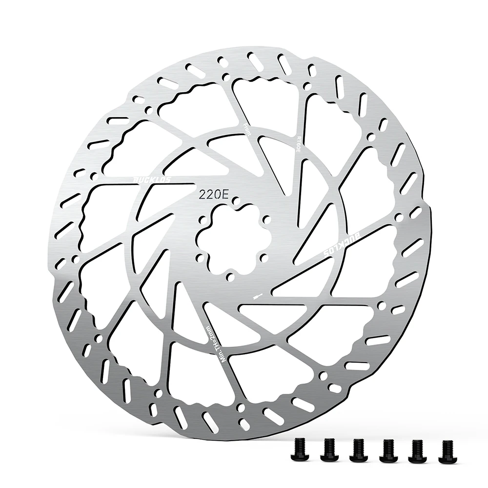 BUCKLOS 2.3MM E-Bike Brake Disc 220MM Electric Bicycle Rotor 140/160/180/203MM Dirt Bike Disc Brake Rotor For Surron Segway Tala