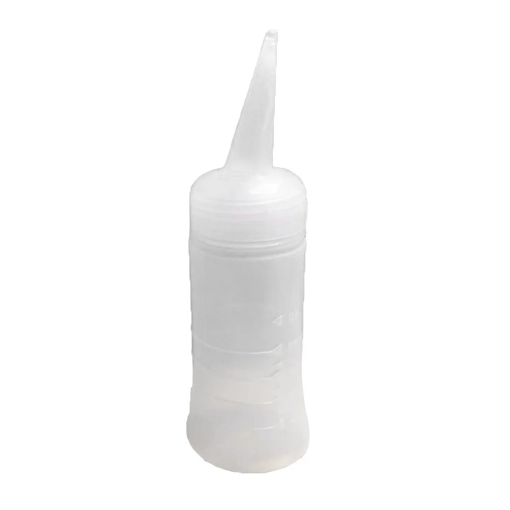 120Ml Hair Dye Bottle Applicator Hair Coloring Salon Bottle Slant Tip Graduated Scale Style Applicator for Direct Root