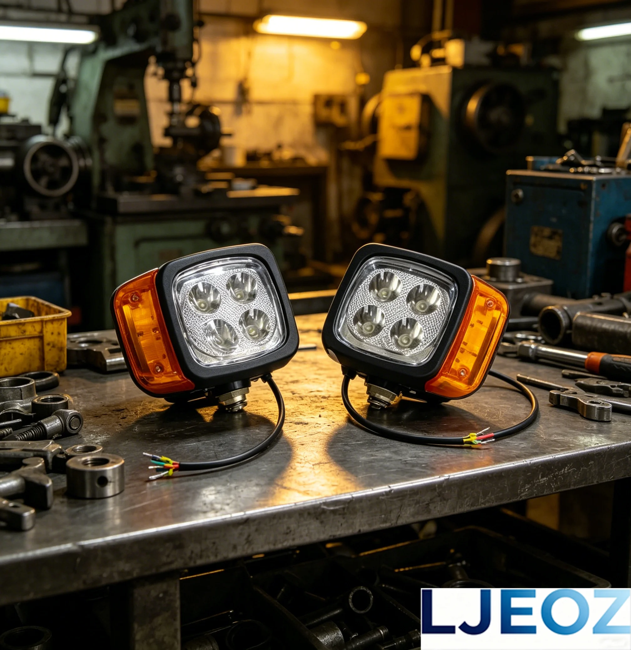 Wheel Excavator LED Combination Lamp Headlamp with Turn Signal Assembly Forklift Accessorie