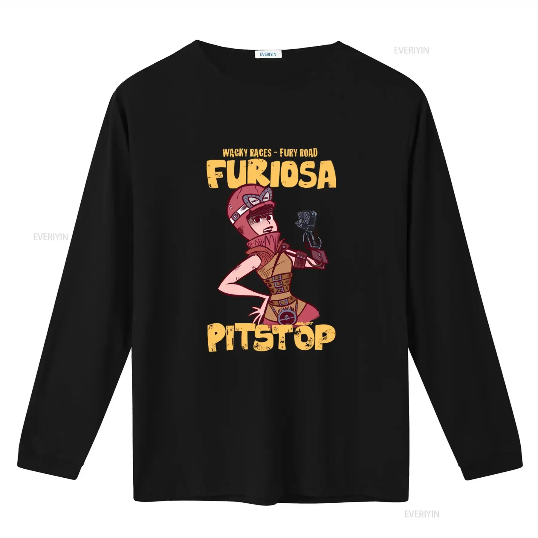 Furiosa Pitstop Penelope Wacky Races X Mad Max Fury Road T Shirt for Cool Design Black vintage Washed Versatile Stylish