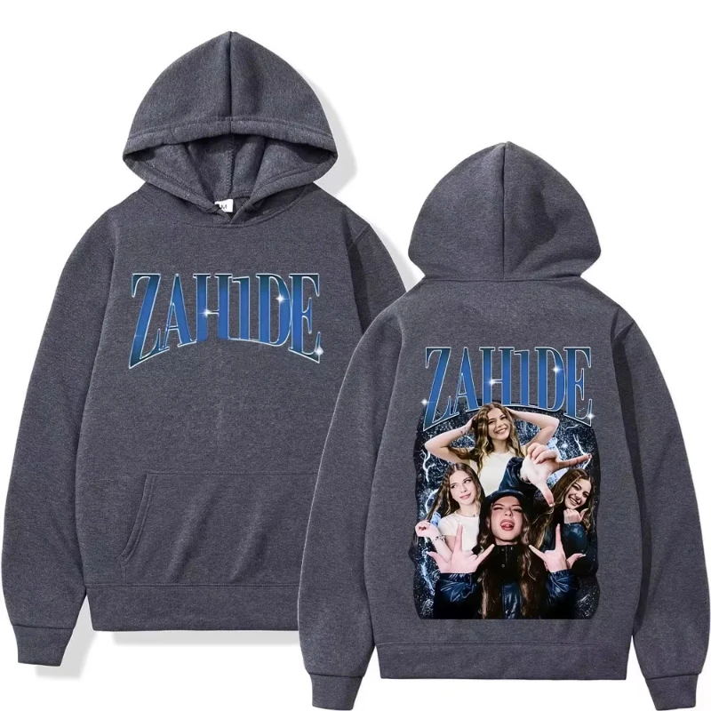 Zahide Merch Double-sided Printed Hoodie Men's Fashion Hip-hop Pullover Autumn and Winter Retro Loose Adult Style Top Y2K
