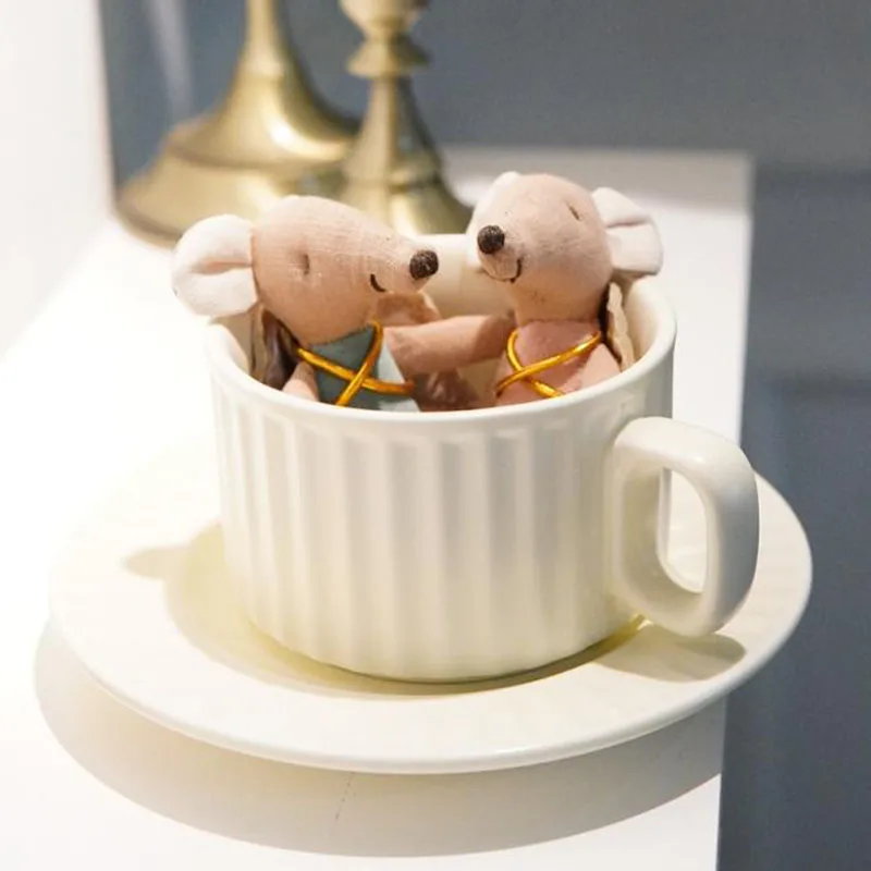 2025 Original morsure lapin poupée PP coton bébé cadeau d'anniversaire souris poupée créative sommeil apaisant main poupée cadeau