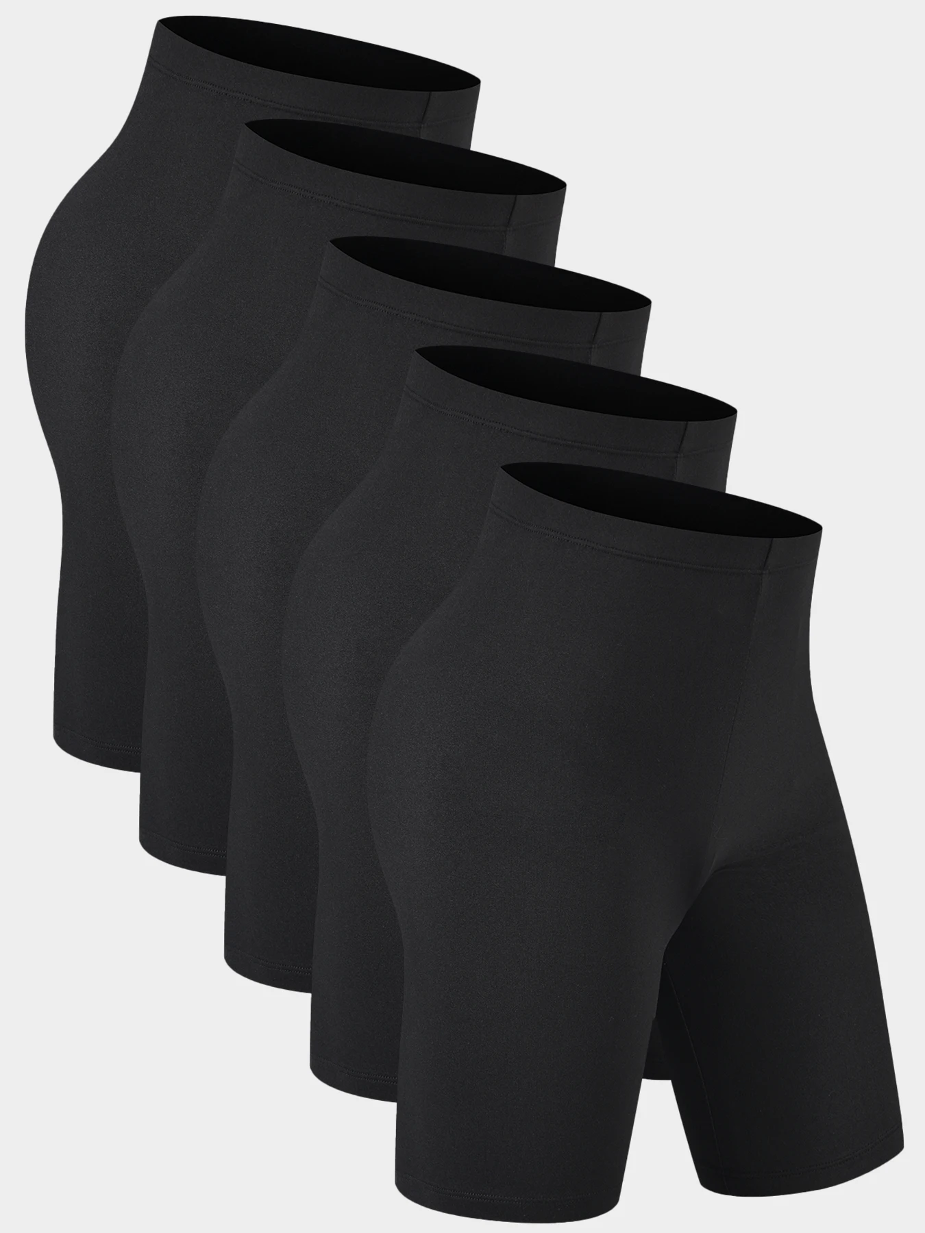 

5 Pack Women's Super Soft Biker Shorts High Stretchy No See Through Workout Running Yoga Athletic 6"Inseam Push Up Gym Fitness