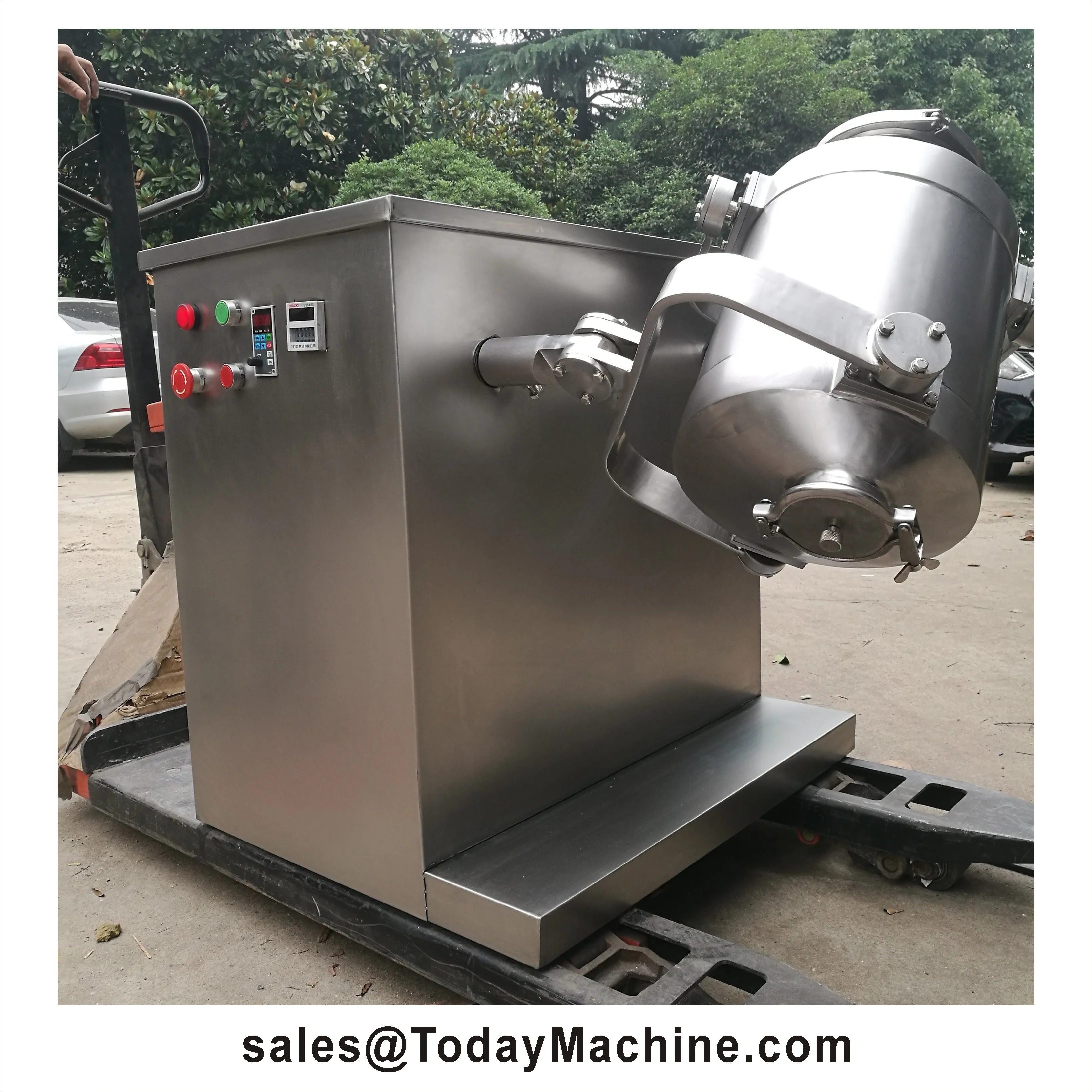 Lab 200L Rotary Rotating Drum 3D Mixer Blender Food Salt Starch Cereal Dry Powder Spices Powder Leaf Mixing Machine