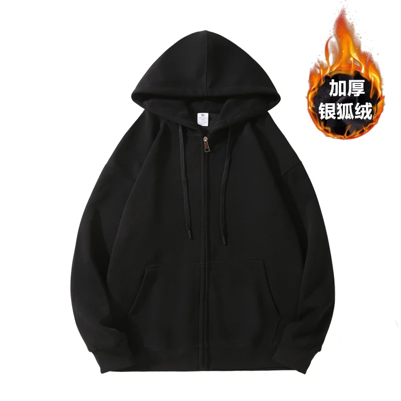 

Новая осенне-зимняя бархатная толстовка на молнии с капюшоном для женщин плюс бархатная свободная толстовка