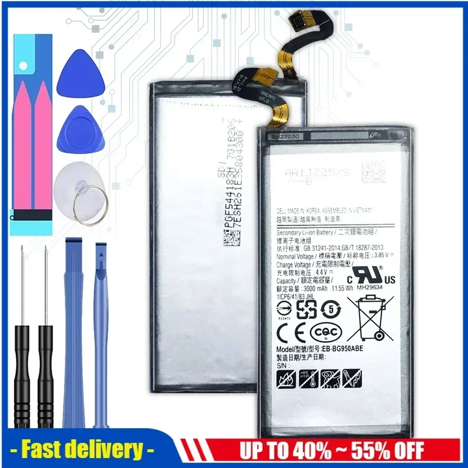 EB-BG950ABE EB-BG955ABA Replacement Mobile Phone Battery For Samsung GALAXY S8 SM-G9508 G9508 G9550 G955F/A G950U SM-G G9500