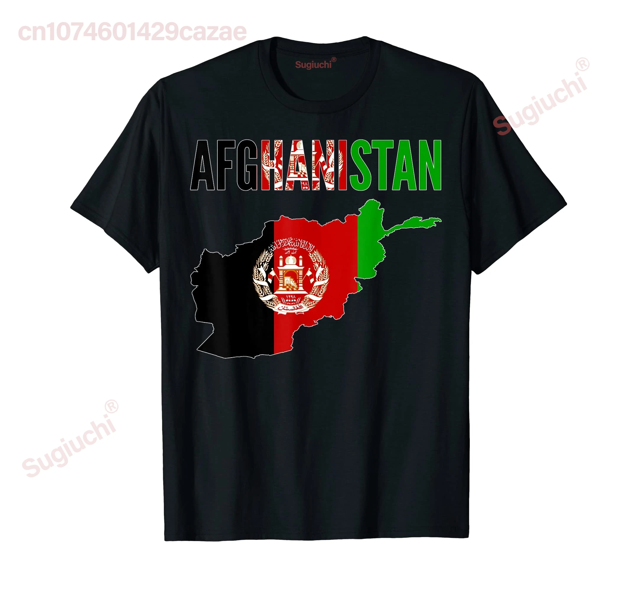 100% Cotton Afghan Afghanistan Country Map Flag T-Shirt MEN WOMEN UNISEX T Shirts Size S-6XL